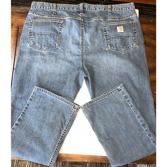 Carhartt Jeans‎ Men's 42x30 Light Wash Denim Pants Relaxed Fit Work Workwear - Picture 5 of 6